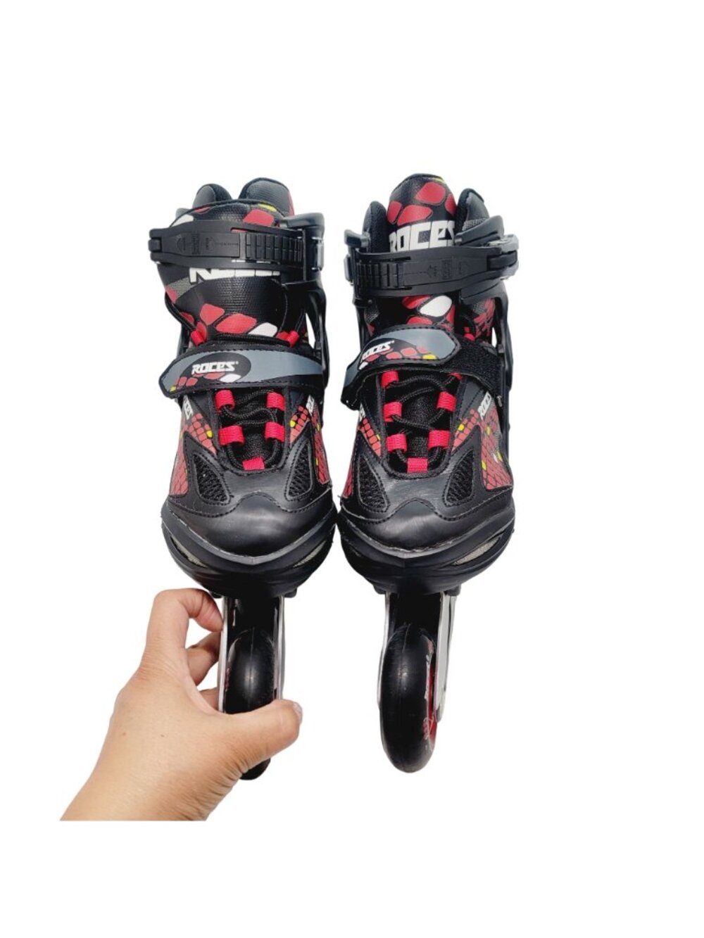 Roces Kid's 4-7 LAB Fitness Inline Skates Blades Black Red MP 230-255 adjustable - Picture 3 of 12